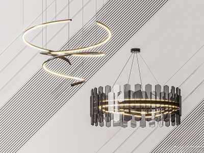 现代吊灯3D模型下载